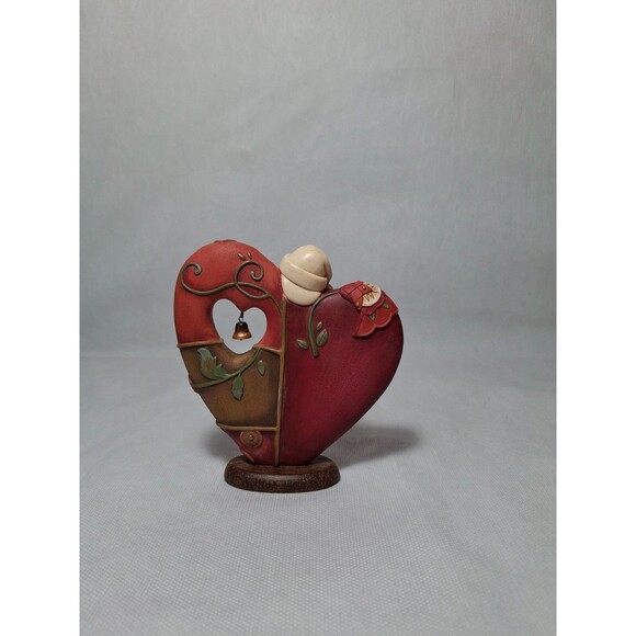 Vintage 2007 Enesco Take Heart Santa Figurine Christmas Bells Family Gift - Picture 3 of 6